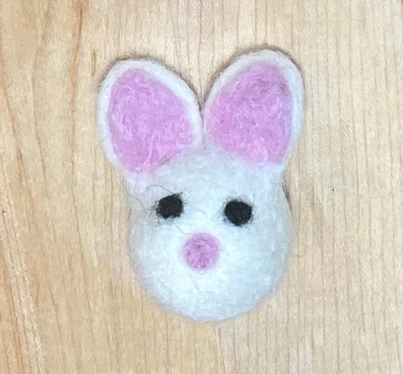 Felted Bunny Heads