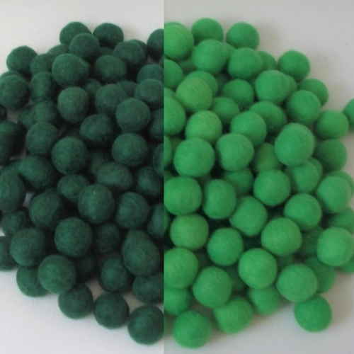 Green Felt Balls